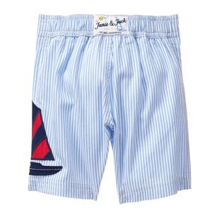 Janie and Jack Swim Club Boy's Seersucker Sailboat Swim Trunks 12-18mo